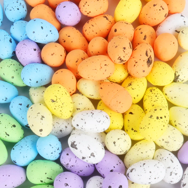 20pcs 3.3cm Painted Foam Bird Pigeon Eggs Happy Easter Decoration for Home DIY Craft Kids Gift Favor Party Supplies | Дом и сад