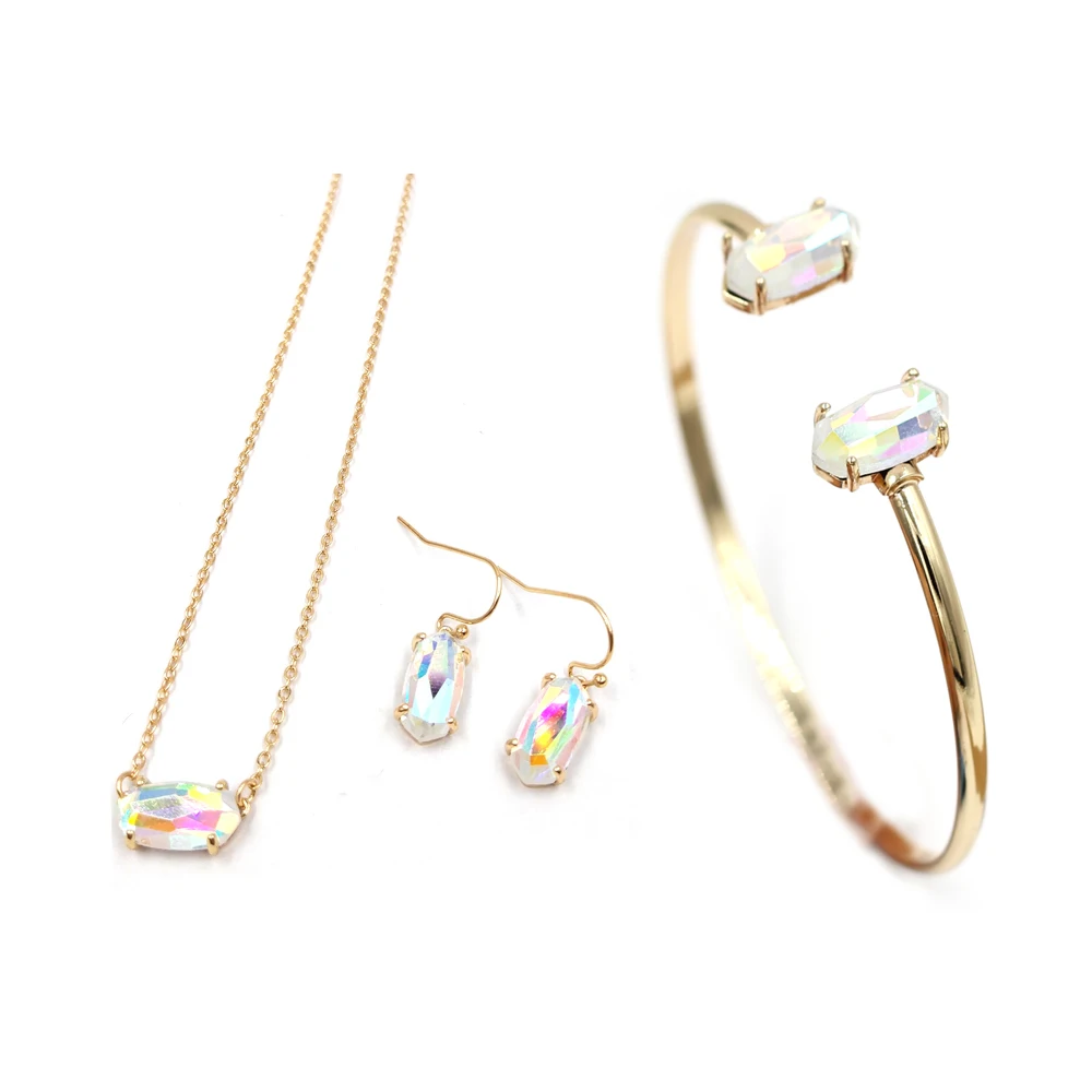 

Small Cute Geometric Dichroic Glass Oval Stud Earrings