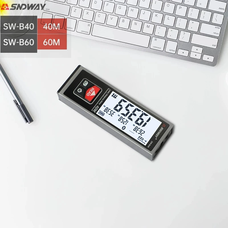 

Лазерный дальномер SNDWAY SW-B40/B60, портативный, с цифровым ЖК-дисплеем, с зарядкой от USB