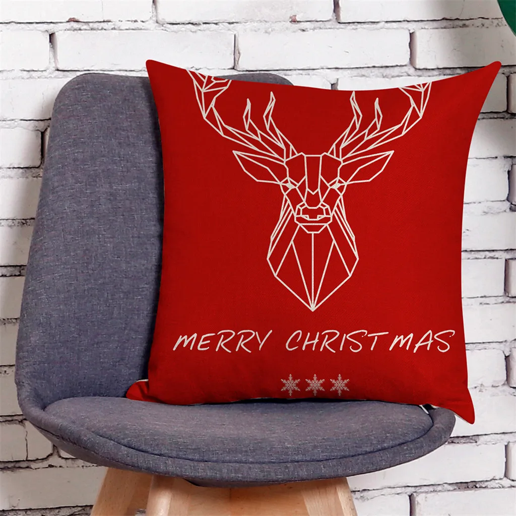 Счастливого Рождества Наволочка на подушку размером 45*45 красный Рождественский