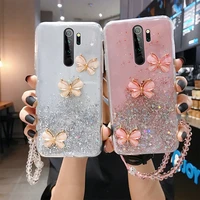 Luxury Cute Bling Glitter Lanyard Silicone Phone Case For Xiaomi Redmi Note Lite Pro Ultra-thin Rope Cover