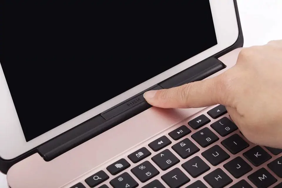 Металлический чехол с откидной крышкой Беспроводная Bluetooth клавиатура для Apple Ipad