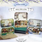 Box theater Diy деревянный дом для куклы миниатюрный домашний 13 видов стилей Ностальгический тема Кукольный дом мебель аксессуары игрушки для детей