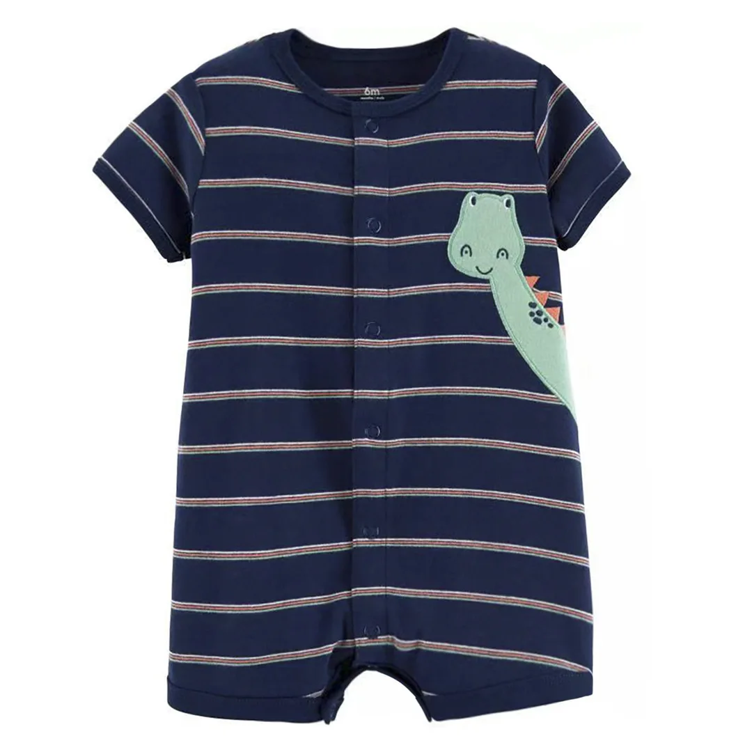 Летний детский комбинезон с коротким рукавом для новорожденных 100% милая Одежда