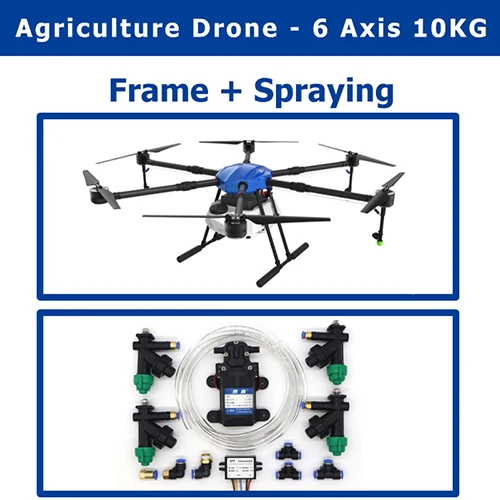 frame and spray E610 6 оси плотность 10кг/10L распыления gimbal системы складной Квадрокоптер с распылительным насосом Дрон для сельского хозяйства - Цвет: frame and spray