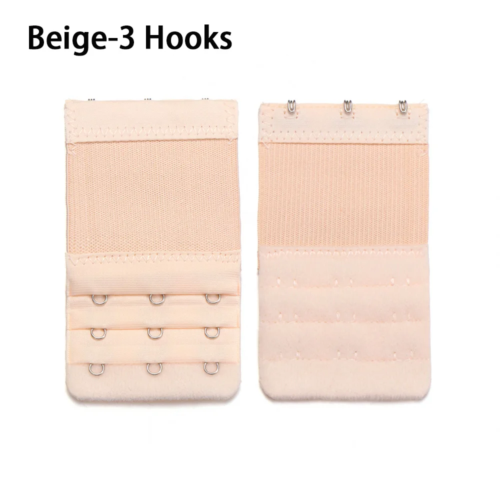 3 Hooks nude 1 шт. женский многоцветный Регулируемый удлинитель для бюстгальтера Женский 2,3, 4 крючка бретельки бюстгальтера бюстгальтер на застежке расширение женские интимные аксессуары - Цвет: 3 Hooks nude