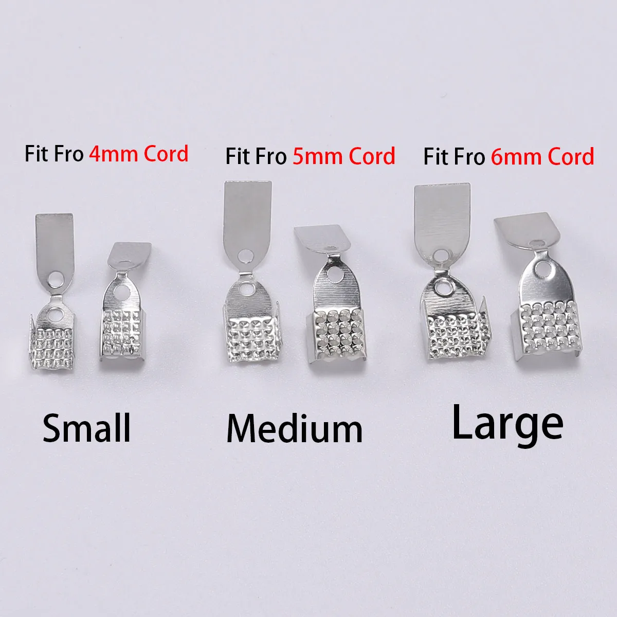 100 шт/партия металлические застежки на концах торцевые колпачки из бусин кожаные