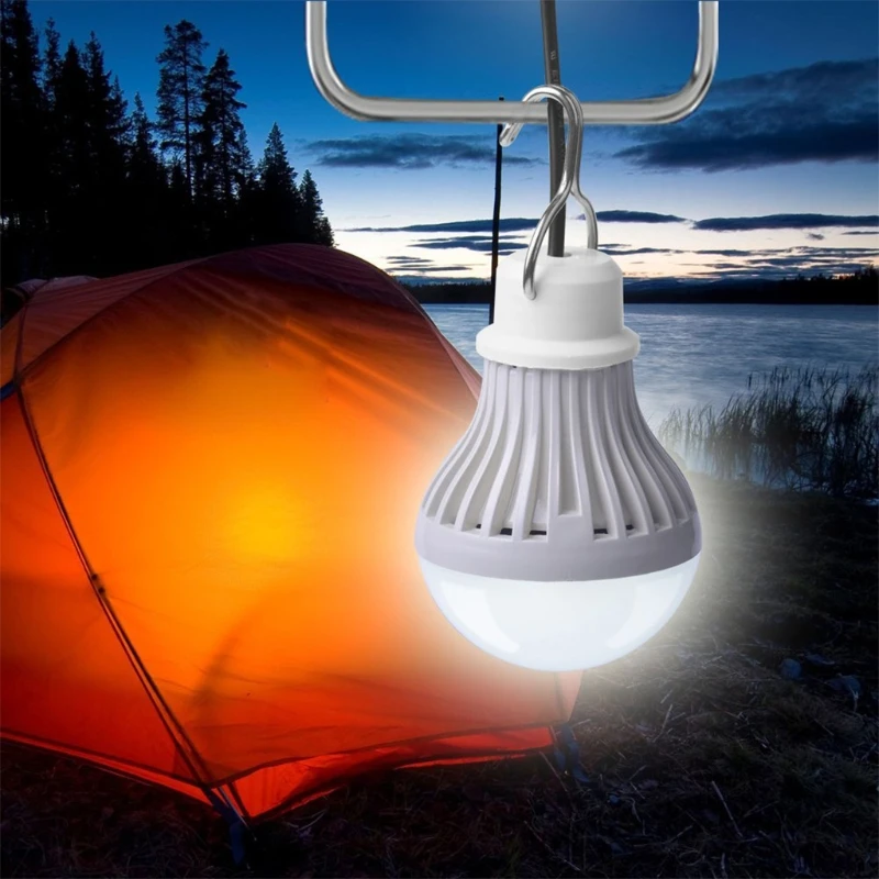 USB Portable LED 5W 5V Touch Dimming Bulb Emergency Light with 2.5m Cable for Camping Garage Warehouse Car |