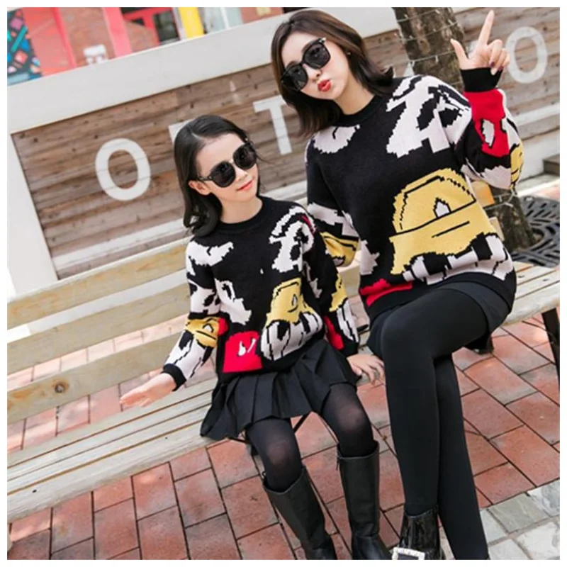 Mom and Baby Girl Matching Sweater Cardigan Couple Clothes Mother Daughter Matching Outfit Fall Mommy and Me Clothes images - 6