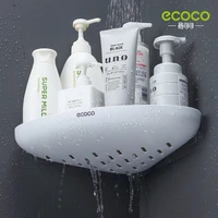 ECOCO Bathroom Storage Shelf Shower Snap Corner Shelf Shampoo Holder Basket Shelf Wall Shelves for Shelving Kitchen