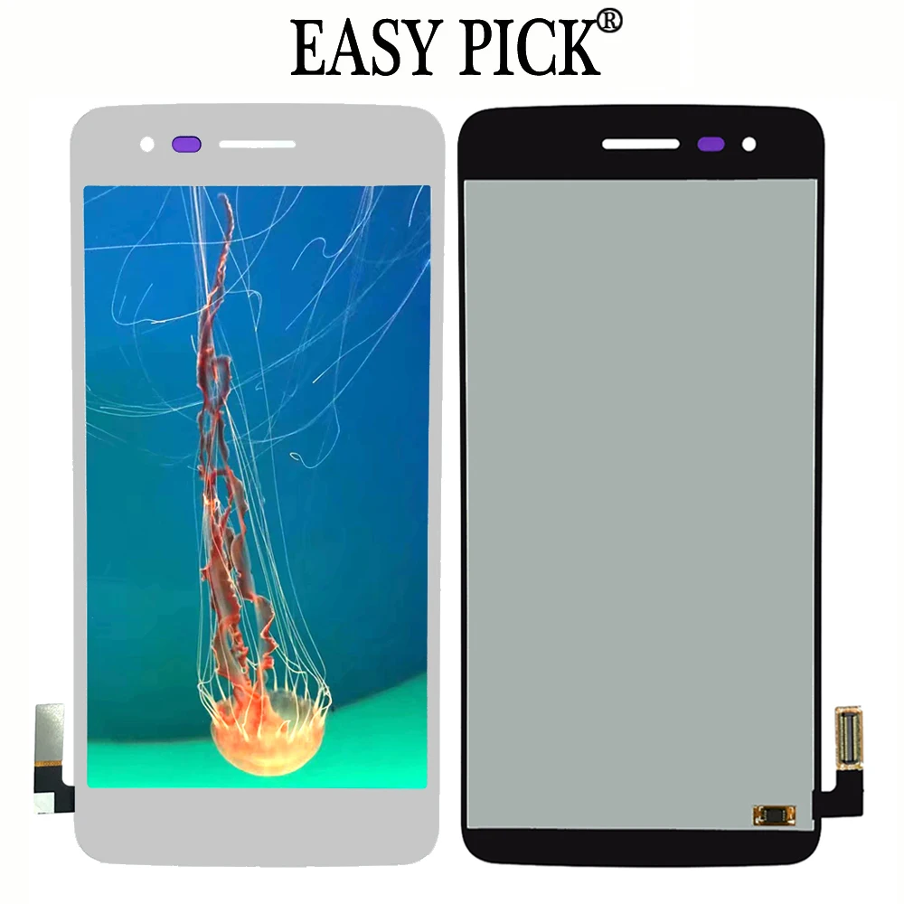 Silver LCD No Frame Для LG K8 Aristo M200N M210 MS210 US215 ЖК-дисплей Дисплей кодирующий преобразователь сенсорного экрана в сборе с рамкой - Цвет: Silver LCD No Frame