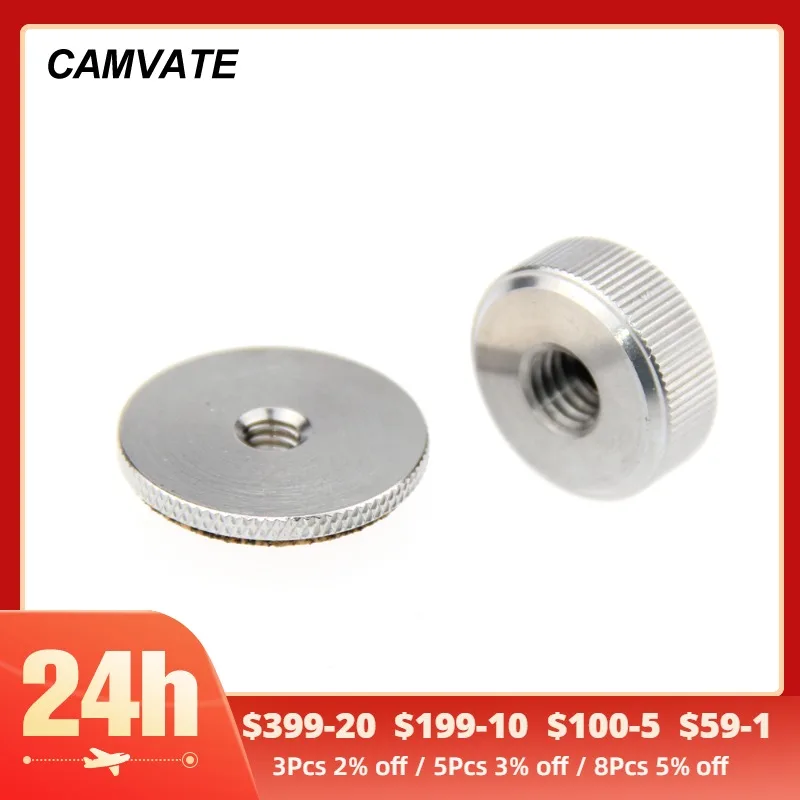 

CAMVATE Standard Thread Screw Convert Adapter With 1/4"Female -20 To 3/8"Male -16 + Metal Adapter With 1/4" Male To 3/8" Female