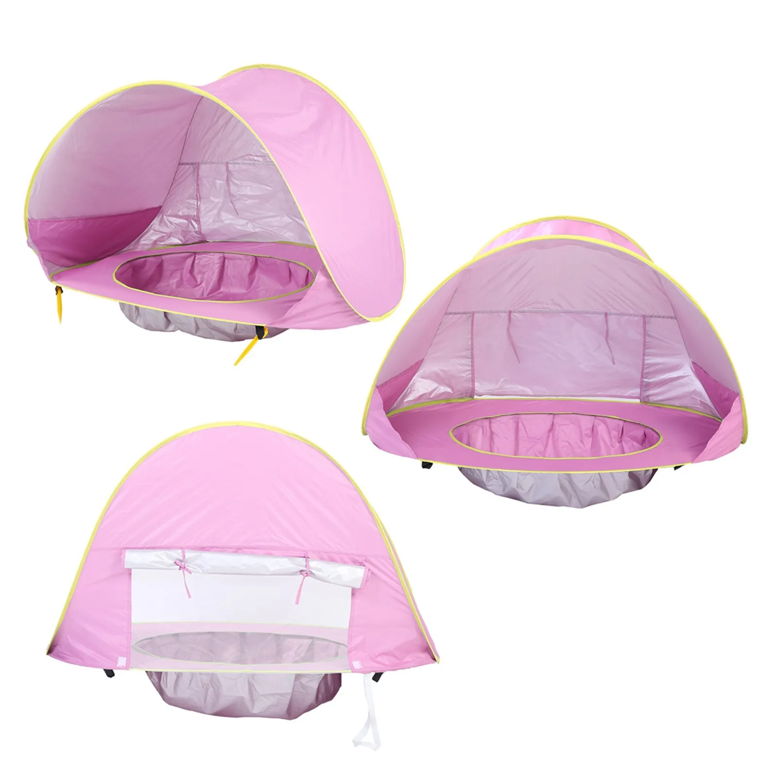

Baby Beach Tent With Pool Portable Upgrade Easy Fold Up Swimming Pool Toys For Baby Kids Outdoor Unique Ocean World