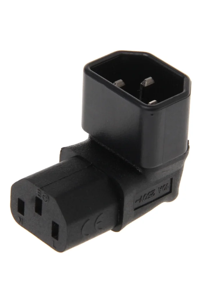 

IEC 320 C14 male to C13 female 3-pin upper-angle AC power plug adapter, your best partner