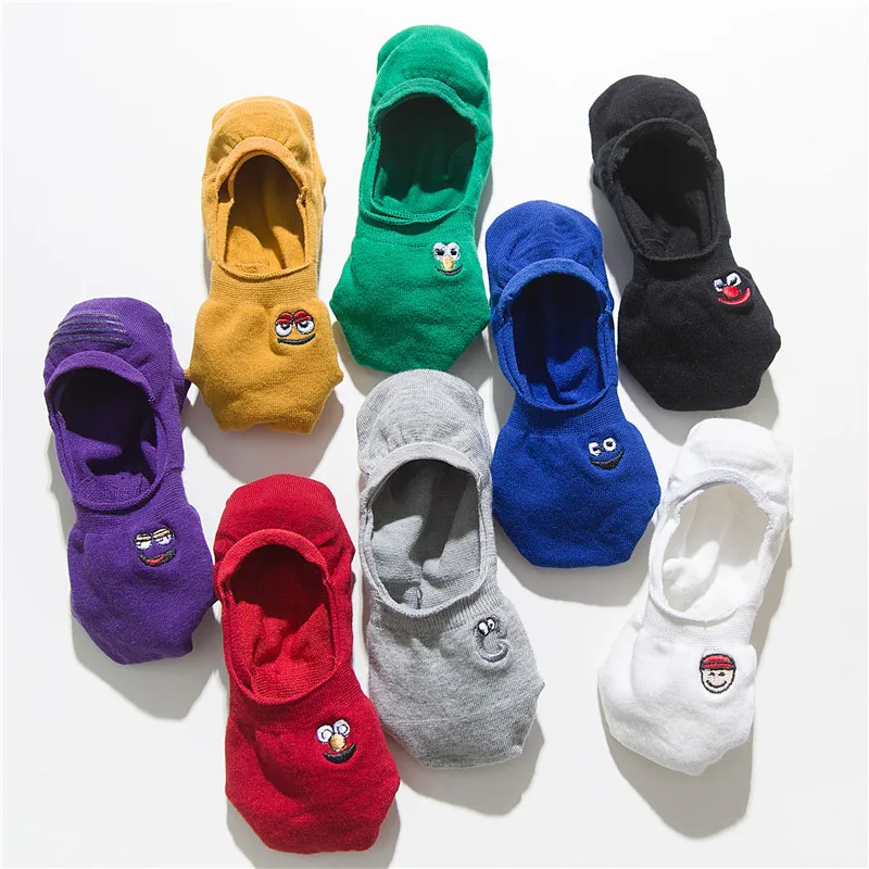 Женские летние модные невидимые короткие носки 35 42 милые Мультяшные Веселые