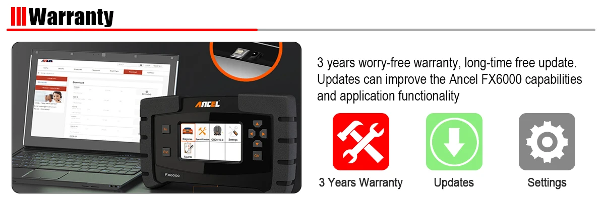 Ancel FX6000 OBD2 сканер Профессиональный автомобильный диагностический инструмент полные системы ABS SRS DPF Сброс масла ECU кодирование ODB Автомобильный сканер