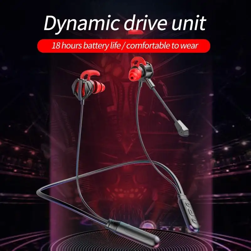 BT-66 игровая гарнитура без задержки Bluetooth 5 0 беспроводные наушники на шею |