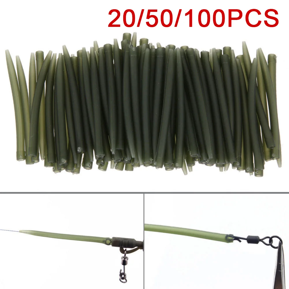 

20/50/100pcs 54mm Carp Fishing Anti-Tangle Sleeves Hose Accessories Set Prevents Rigs Tangling Fishing Tackle Connector Pesca