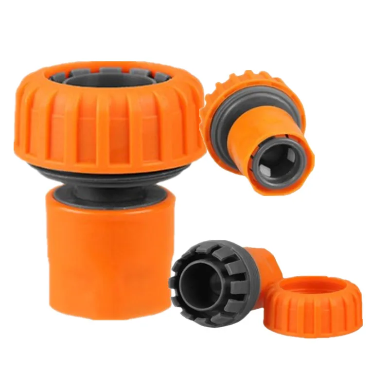 2PCS 1"Flow Through Connector Quick Connector Snap-in Quick Garden Hose End Connector Hoses And Watering