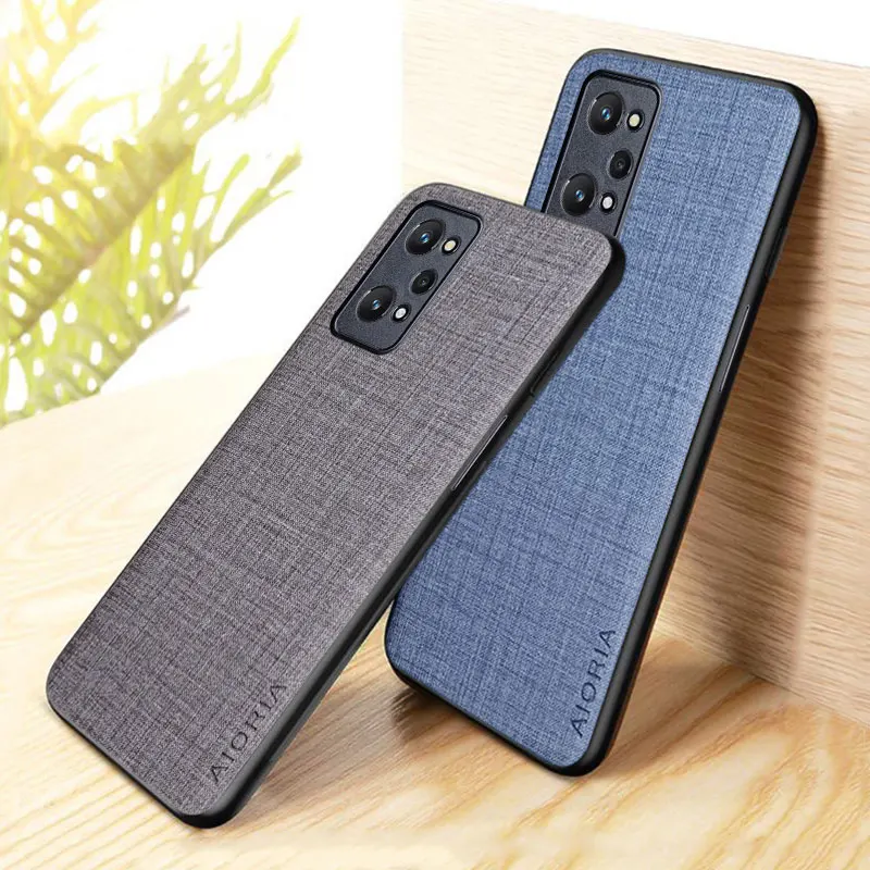 

Case for OPPO Realme GT Neo 2 neo2 5G coque Fabric Cross pattern PU Leather design phone cover for realme gt neo 2 case capa