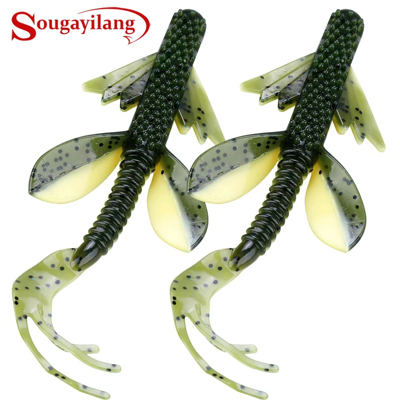 Sougayilang из 2 предметов Swimbait червяк приманка для рыбалки 10g 125 мм мягкая рыболовная