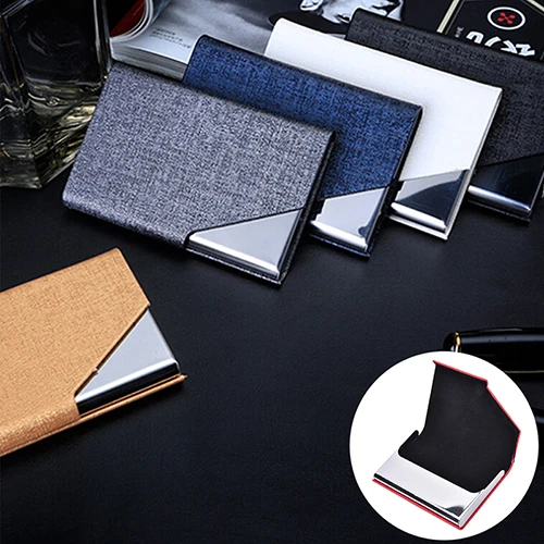 

1PC Men Name Credit ID Card Holder Wallet Business Stainless Steel Pocket Case Purse