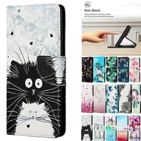 for samsung galaxy a50 leather case on for coque samsung a10 a20 a30 a40 a50 a70 cover cute cat style flip wallet phone cases