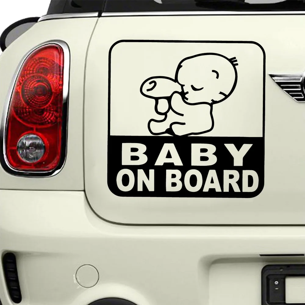 

Free shipping Baby on Board Car Sticker Vinyl Decal For Rearview Mirror Car Head Engine Cover Windows Decoration