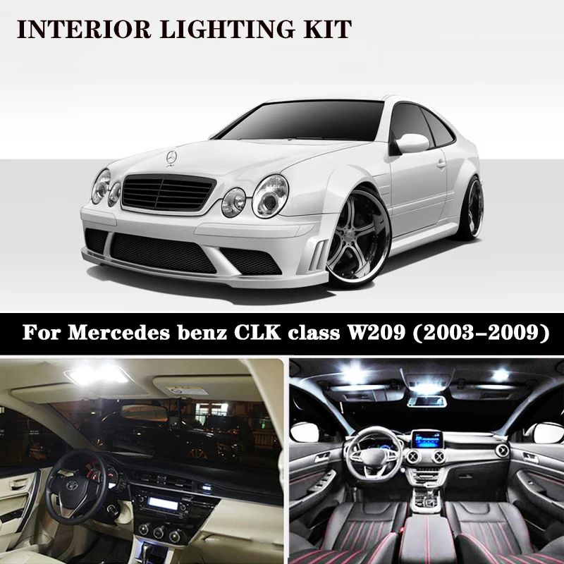 14 шт. x фотоэлемент интерьера купол свет комплект для Mercedes benz CLK class W209 CLK320 CLK430 CLK350