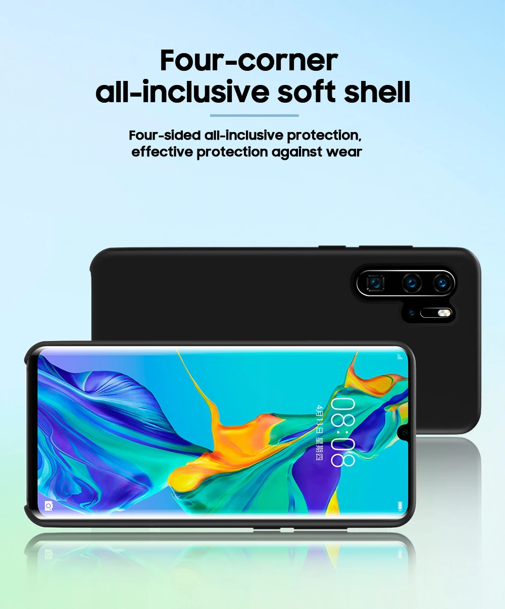 Для HUAWEI P30 чехол высокого качества шелковистый мягкий силиконовый защитный чехол для HUAWEI P30 Pro Lite P20 противоударный чехол