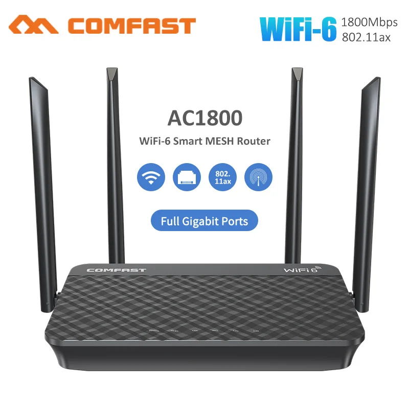 Wifi6 роутер AX1800 умная сетка WiFi Qualcomm четырехъядерный Wifi 6 2 4G 5 0 GHz полностью