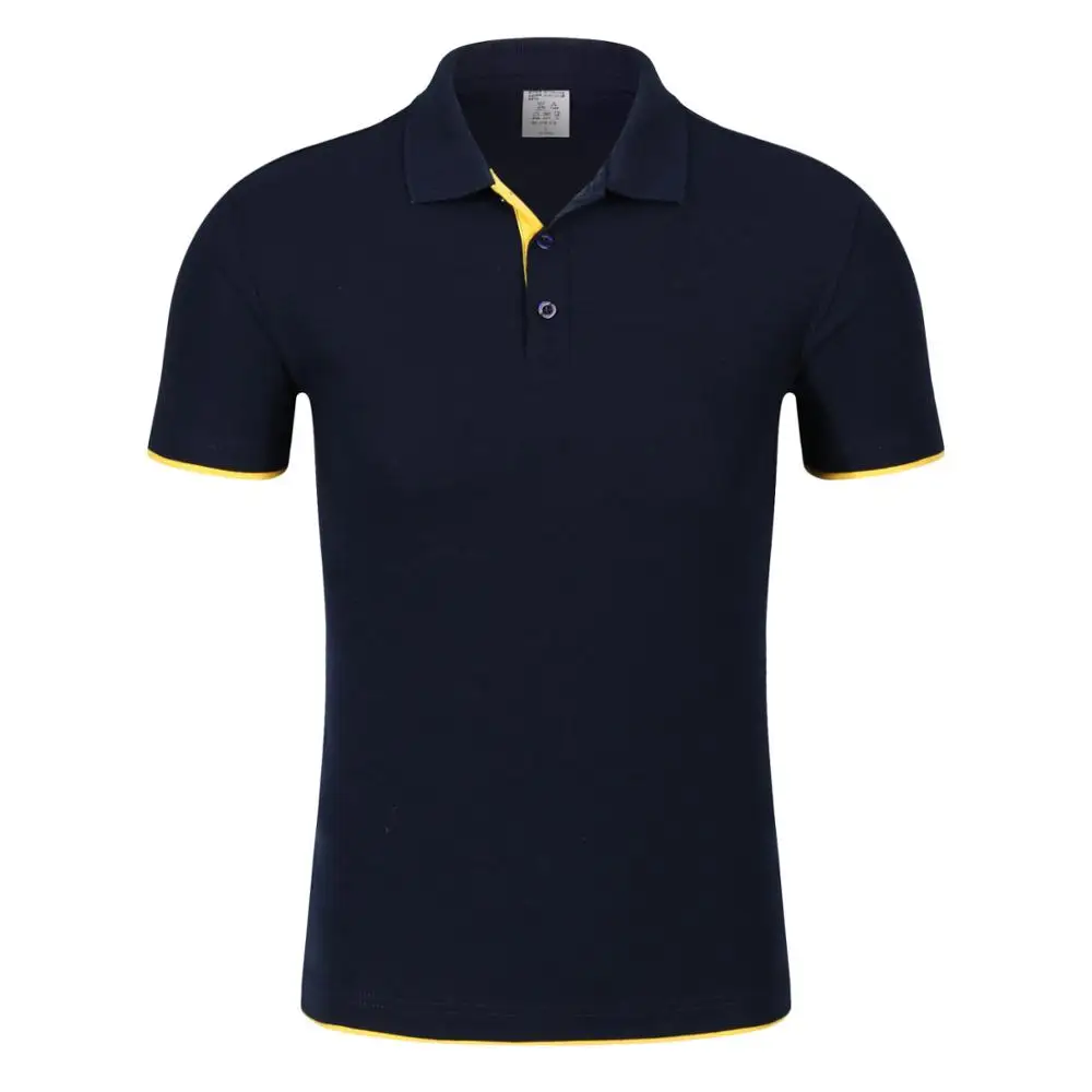 Мужская рубашка-поло Классическая хлопковая рубашка с коротким рукавом и