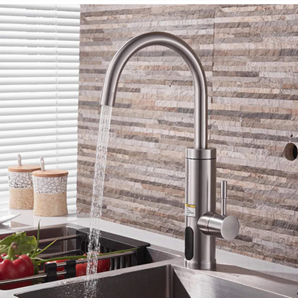 Проточный смеситель из нержавеющей стали SUS304 для кухонной раковины белый