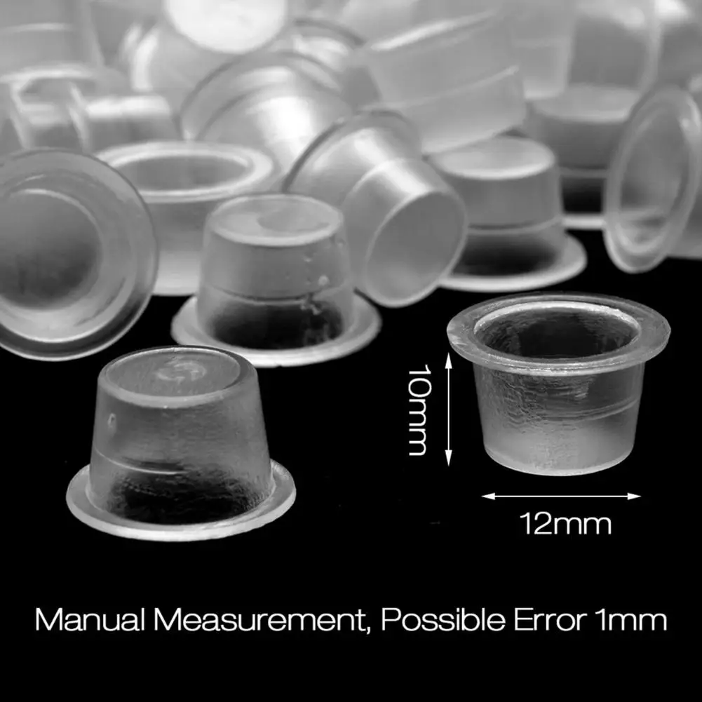 

200Pcs Medium Size Tattoo Ink Cups Disposable Body Art Tools Clear Ink Cups Tattoo Supplies Hold Pigment Body Art Tools
