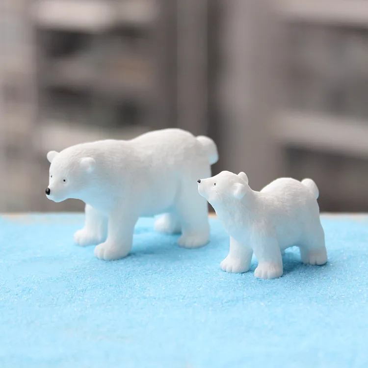 Медведь полярная модель ледника сцены маленький медведь миниатюрное животное