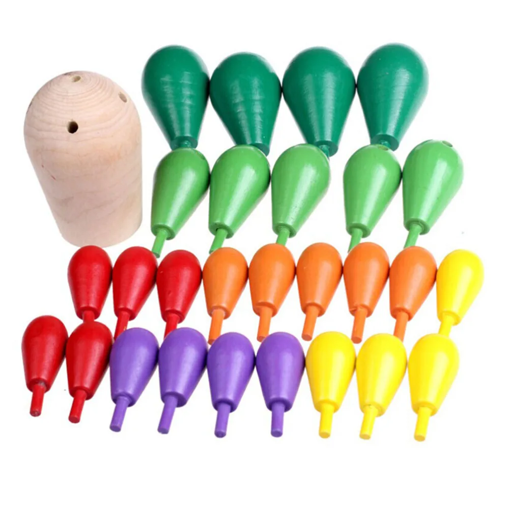 

Wooden Balancing Inserted Removable Building Blocks Educational