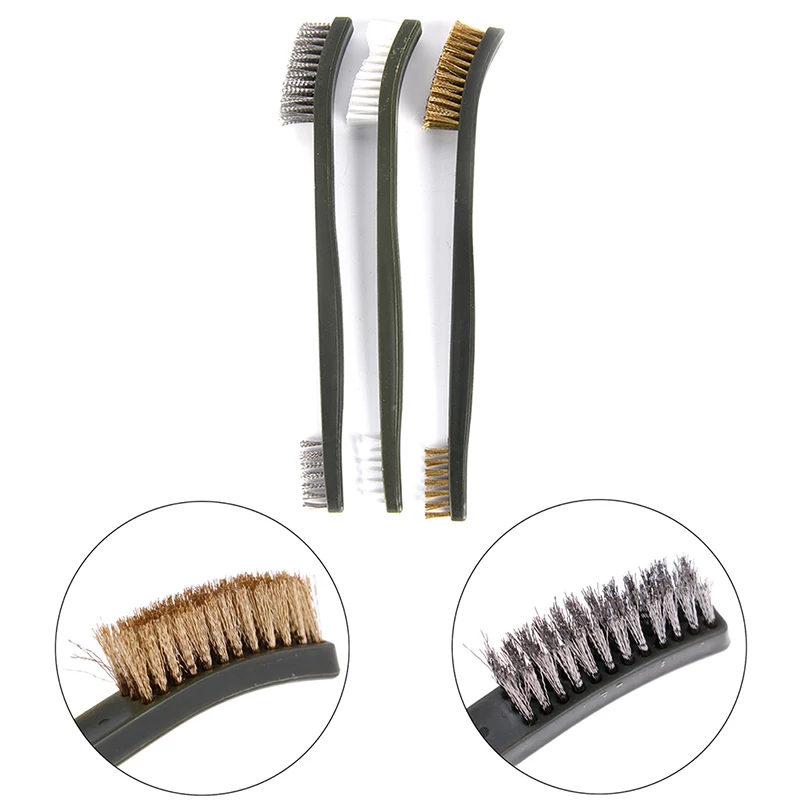 

3Pcs Steel Wire Brush/ 4Pcs Nylon Pick Set Universal Gun Hunting Cleaning Kit Tactical Rifle Gun Cleaning Tool