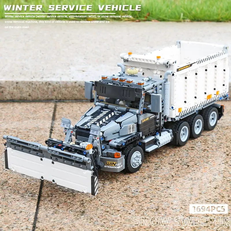 

MOULD KING 13166 High-Tech Car Toys The MOC-29800 Snowplow Truck Assembly Car Model Building Blocks Bricks Kids Christmas Gift
