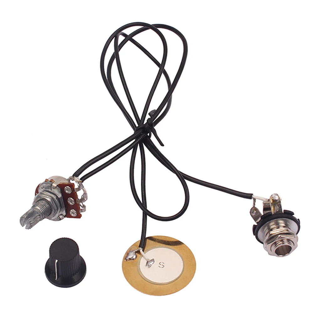 Guitar Piezo Discs Leads with Volume Control Knob for Cigar Box Mandolin Violin Stringed Musical Instruments Parts | Спорт и