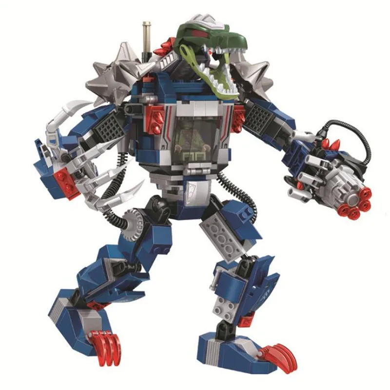 

City Killer Croc Robot Model Building Blocks Creative DIY Education Technic Evil Crocodile Mech Bricks Toys For Children
