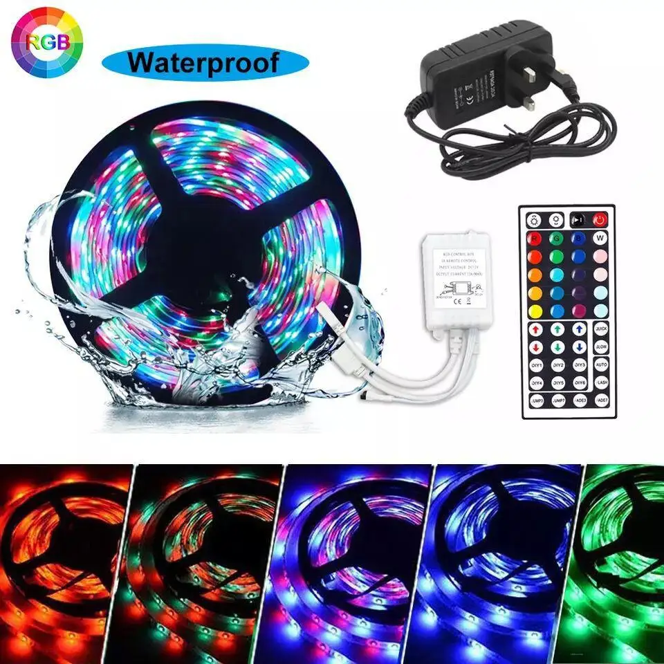 Лампа 12vRGB с 5050 10m 20m Led2835 наружный 44 кнопочный Пульт дистанционного управления