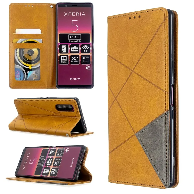 Чехол для Sony Xperia 5 8 противоударный чехол из искусственной кожи с откидной крышкой