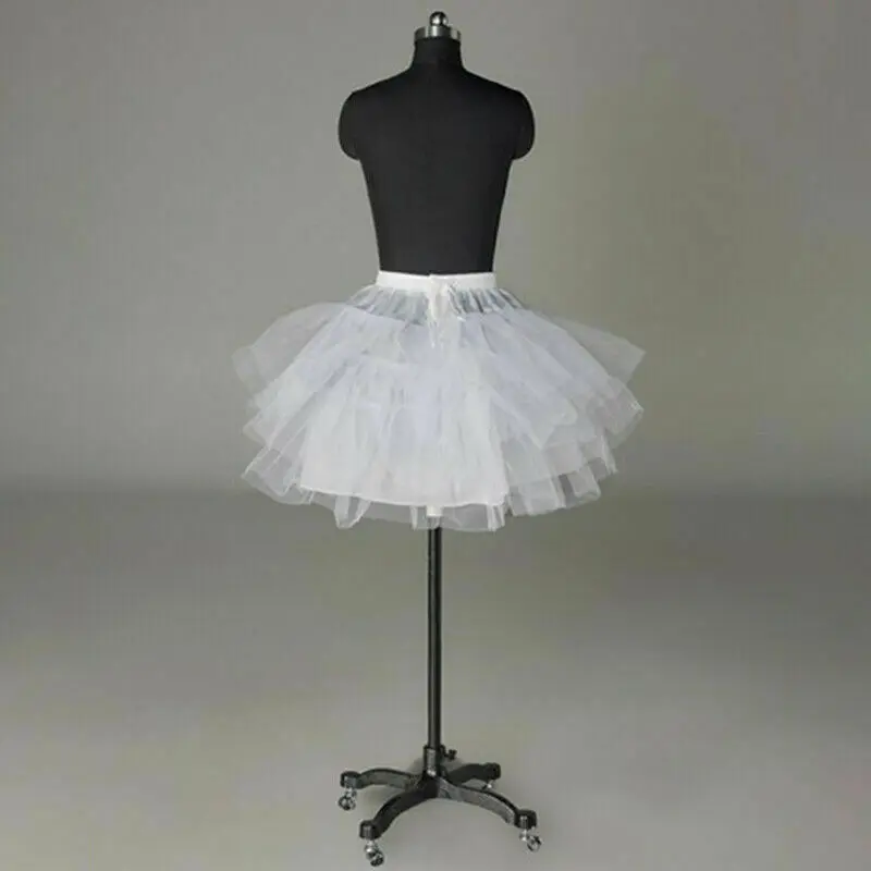 

New Women Girls Short Petticoat Underskirt Bridal Wedding Dress Skirt Slips 2023