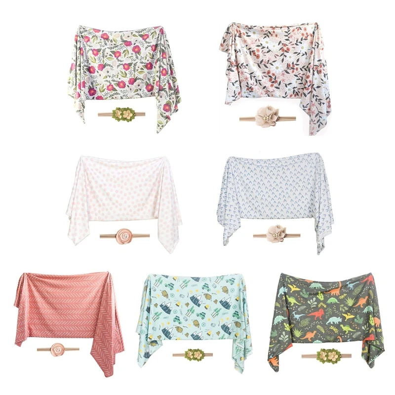 2 предмета Одежда для новорожденных Для Пеленания Обёрточная бумага + оголовье
