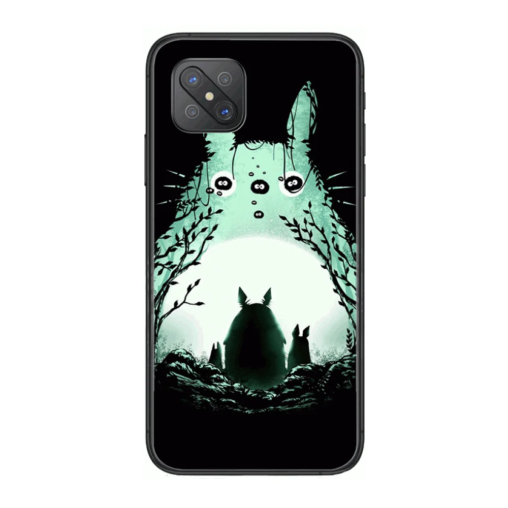 

Totoro Spirited Away Fashion Phone Case cover For OPPO A91 9 83 79 92s 5 F9 A7X Reno2 Realme6pro 5 black tpu cell cover