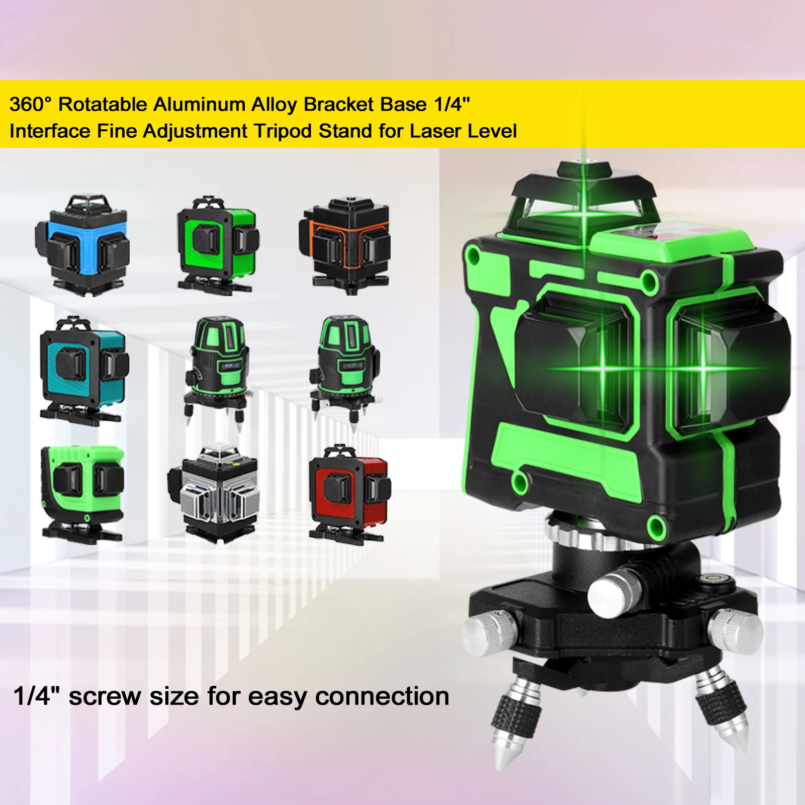 Aluminum Alloy Laser Level Lifting Platform Bracket Leveling Machine Lift Stand 62mm Height Adjustable | Инструменты