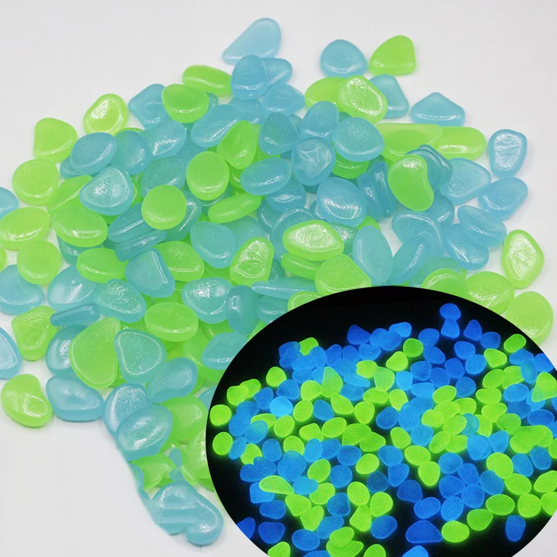 Светится в темноте камень светящийся шар аквариумная ваза украшение галька