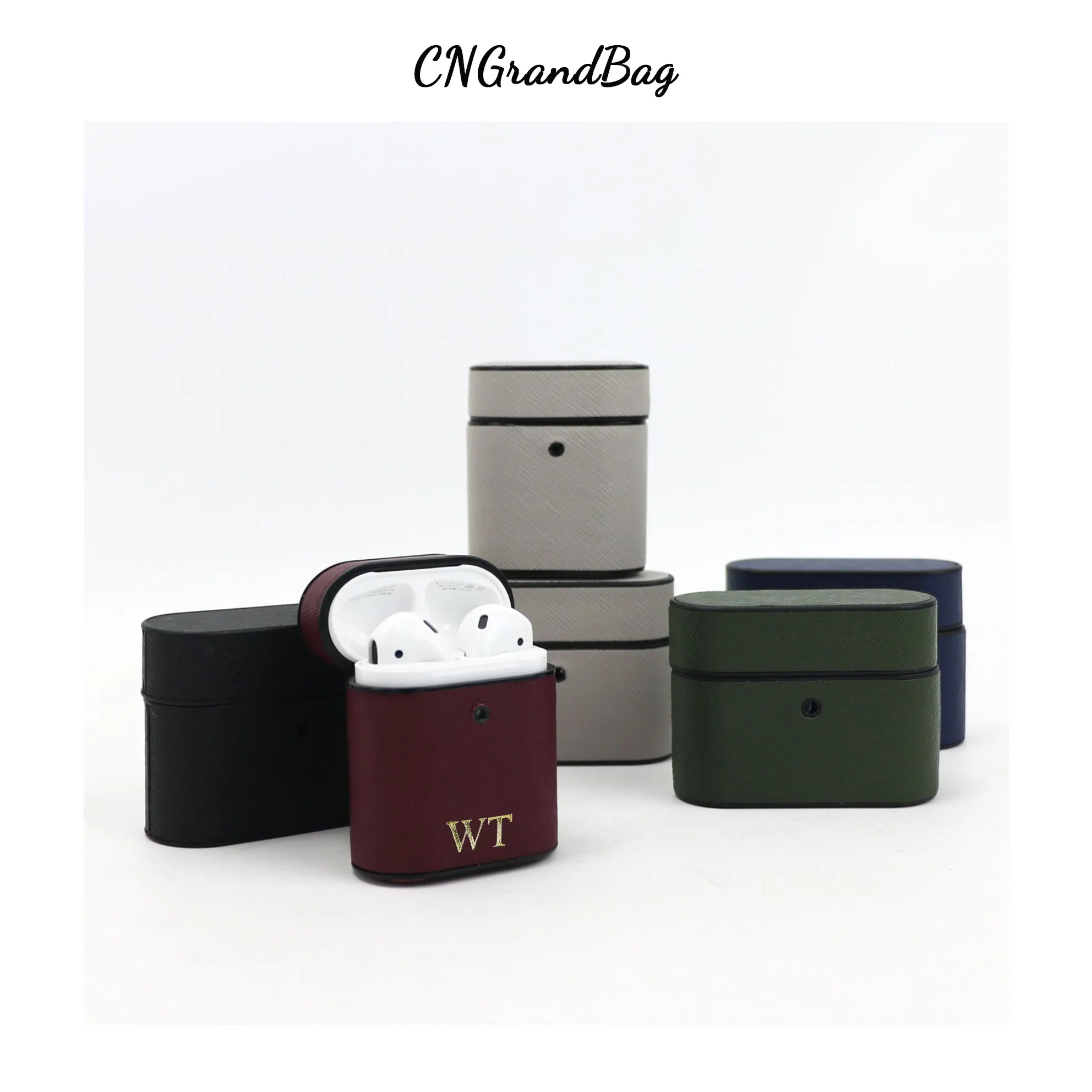 Сафьяновая кожа сумка чехол для Apple AirPods Pro Bluetooth Беспроводной Наушники кожаный