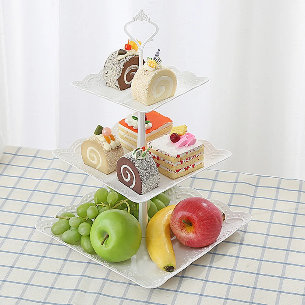 New 2/3 Tiers Fruit Cake Plate Holder Stand Home Festival Birthday Party Afternoon Tea Tableware Dessert Vegetable Storage Rack | Дом и сад