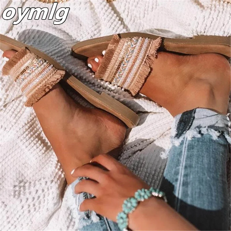 

Women Slippers 2020 Summer New Rome Retro Sandals Flat Casual Shoes Female Slip on Slides Woman Shoes Plus Size Sandalias Mujer